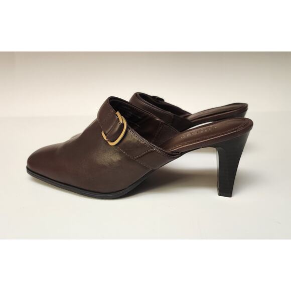 Liz Claiborne Larkin Brown Leather Upper Mule Sandals Size 9.5M - Picture 4 of 11